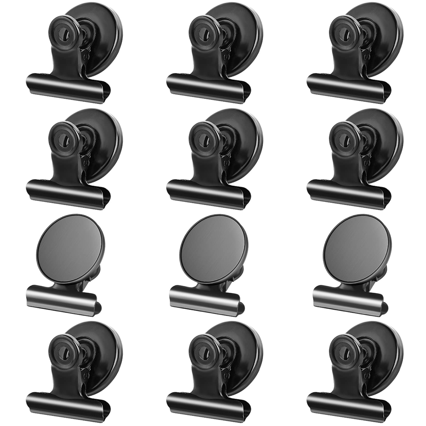12pack Fridge Magnets Refrigerator Magnets Magnetic Clips Heavy Duty Detailed List Display Paper Fasteners on Home& Office& Teac