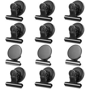 12pack Fridge Magnets Refrigerator Magnets Magnetic Clips Heavy Duty Detailed List Display Paper Fasteners on Home& Office& Teac