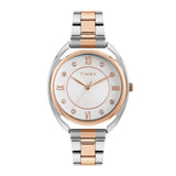 Timex Analog Watch For Women With White Dial & Multicolor Stainless Steel Bracelet Band - Water Resistant Women'S Wrist Watches 