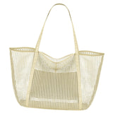 Calandis Mesh Beach Tote Bag Large Capacity Storage Bag For Shopping Vacation White | Womens Handbags & Bags