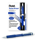 Pentel TwistErase III Mechanical Pencil, (0.9mm), Blue Barrel, Box of 12 (QE519C)