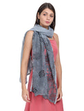 Fabseasons Cotton Stylish Scarf/Scarves, Shawl, Dupatta And Stoles With Floral Embroidery For Women, Size 70 * 180 Cms