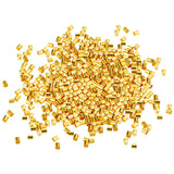 Ymapinc 500Pcs Gold Crimp Beads for Jewelry Making, 2x2mm Crimping Beads, Crimp Tubes Stoppers to Secure the Ends of Jewelry Str