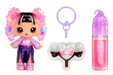 Yummiland Lip Gloss Doll: Sour Sweeties - Astrid Stars Includes DIY Lip Gloss + Removable Keychain, Cosmetic Play, Collectible, 