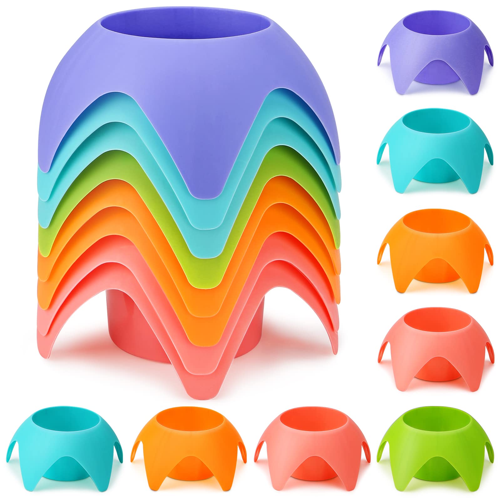 Uarzt 8-Pack Beach Sand Coasters Drink Cup Holders - Must-Have Accessories for Women, Adults, and Families on Beach Vacation - M
