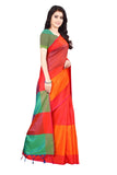 Dhruvi Trendz Womens Cotton Silk Saree (Dt-S1223_Orange_One Size_Orange)