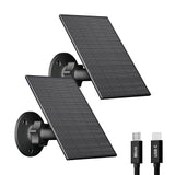 VUEBEE 2W Solar Panel for Security Camera Outdoor, USB/USB-C Charger with IP65 Waterproof, 360 Adjustable Mount & 7.2ft Cable, C