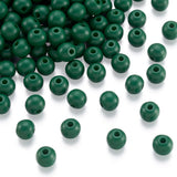 Elecrelive 200Pcs Green Painted Natural Wood Beads 10mm Colored Wooden Spacer Loose Beads for Bracelet Necklace Craft Home Party
