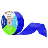 Mandala Crafts Blue Satin Ribbon for Crafts - 50 Yards 1.5 Inch Wide Fabric Ribbons for Gift Wrapping, Flower Bouquets, Hair Bow
