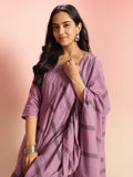 Anni Designer Women'S Rayon Viscose Solid Straight Kurta With Pant & Dupatta (Raja Saab Purple-Vks09_3Xl_Purple_Xxx-Large),Purple,3XL,,,
