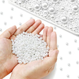 Towenm 2600PCS 6MM White Pearls for Crafting, No Hole Pearls Beads for Vase Filler, Faux ABS Round Pearls for Floating Candles C