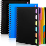 Fainne 2 Pcs 6 Subject A5 Spiral Notebook College Ruled with Dividers Tabs, 6. 75 x 8. 25 Inches, 240 Pages Lined Spiral Noteboo