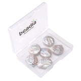 BEADIA Natural Irregular Button Freshwater Pearl Beads 19-24mm 6pcs Baroque Cultured Loose Gemstone Beads for DIY Jewelry Making