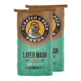 Scratch and Peck Feeds Whole Grain Layer Mash Chicken and Duck Feed - Corn-Free and Soy-Free - 16% Protein, Certified Organic an