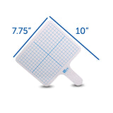 Flipside Products Rectangular Graph Dry Erase Answer Paddles, Double-Sided, Auction, Handheld Whiteboard, Handle Response Board,