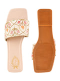 Shoetopia Embroidered Ethnic Cream Flats For Women & Girls /Uk6,Cream,6,B0BV6WY8BJ