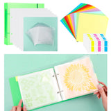 Cookie Stencil Storage Binder for Storage 6x6inch Stencils,Die Cuts,DIY Scrapbooking,Clear Stamp,Storage Folder Organizer Includ