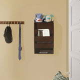 Door Entry Organizer With Mail Sorter In Mahogany