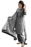Gosriki Women'S Rayon Blend Hand Block Printed Straight Kurta With Pant & Dupatta (Ragsri Grey-Vks01-Gs_L_Grey_Large),Grey,,B0DC6MLYKQ