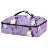 SyXIOP Insulated Casserole Carrier Bag Art Penguin Purple