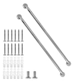 Rackickyer Shower Grab Bar, 2 Pack 39.4 Inch Bathroom Grab Bar, 1.25 Diameter 304 Stainless Steel Anti-Slip Grab Bars for Bathtu