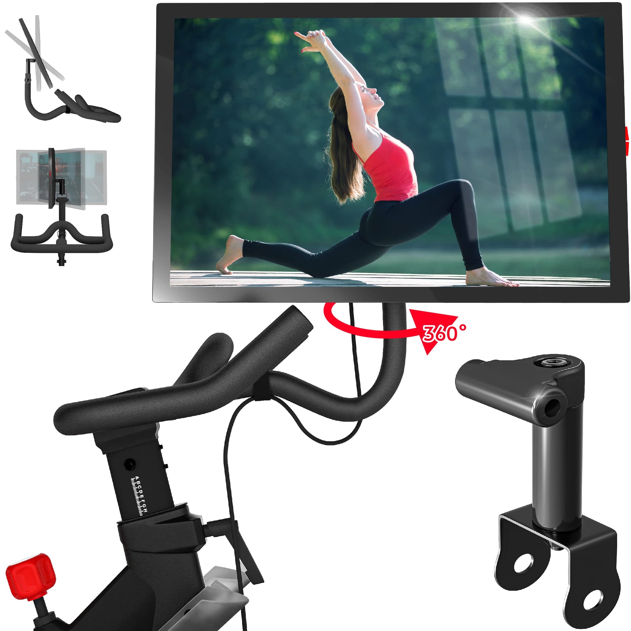 Crostice Swivel Arm Compatible with Peloton Bike,(Upgraded Modles) Pivot for Off-Bike Workout, 360 Movement Monitor Adjuster Acc