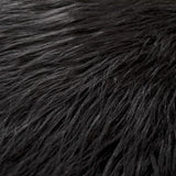 Qidkeo Faux Fur Fabric for Crafts, Gnomes, Animal Costumes, Cushions, Decorations Black 20x20in
