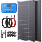 ZOUPW 220 Watt Solar Panel Kit for 12V/24V Battery, 2Pcs 110W 25.6% High-Efficiency Monocrystalline PV Module Power Charger with