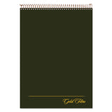Blue Moon Beads Ampad 20811 Gold Fibre Wirebound Writing Pad w/Cover, 8 1/2 x 11 3/4, White, Green Cover