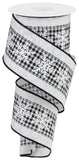 Craig Bachman 2.5 Snowflakes Gingham Check Wired Ribbon (10 Yards) Holiday Christmas Decorating, Wreaths Bows Floral Arrangemen