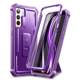 Dexnor for Samsung Galaxy S21+ Plus Case, [Built in Screen Protector and Kickstand] Heavy Duty Military Grade Protection Shockpr