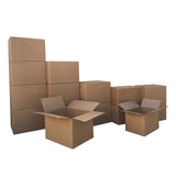 Amazon Basics Moving Boxes Kit, Small and Medium Cardboard Box Combo, Packing and Shipping Supplies, Assorted Sizes, Brown, 15-P