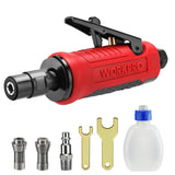 WORKPRO 1/4-Inch Pneumatic Straight Die Grinder, 25000RPM, Air-Powered Die Grinder for Grinding, Cutting, Polishing, Welding Rep