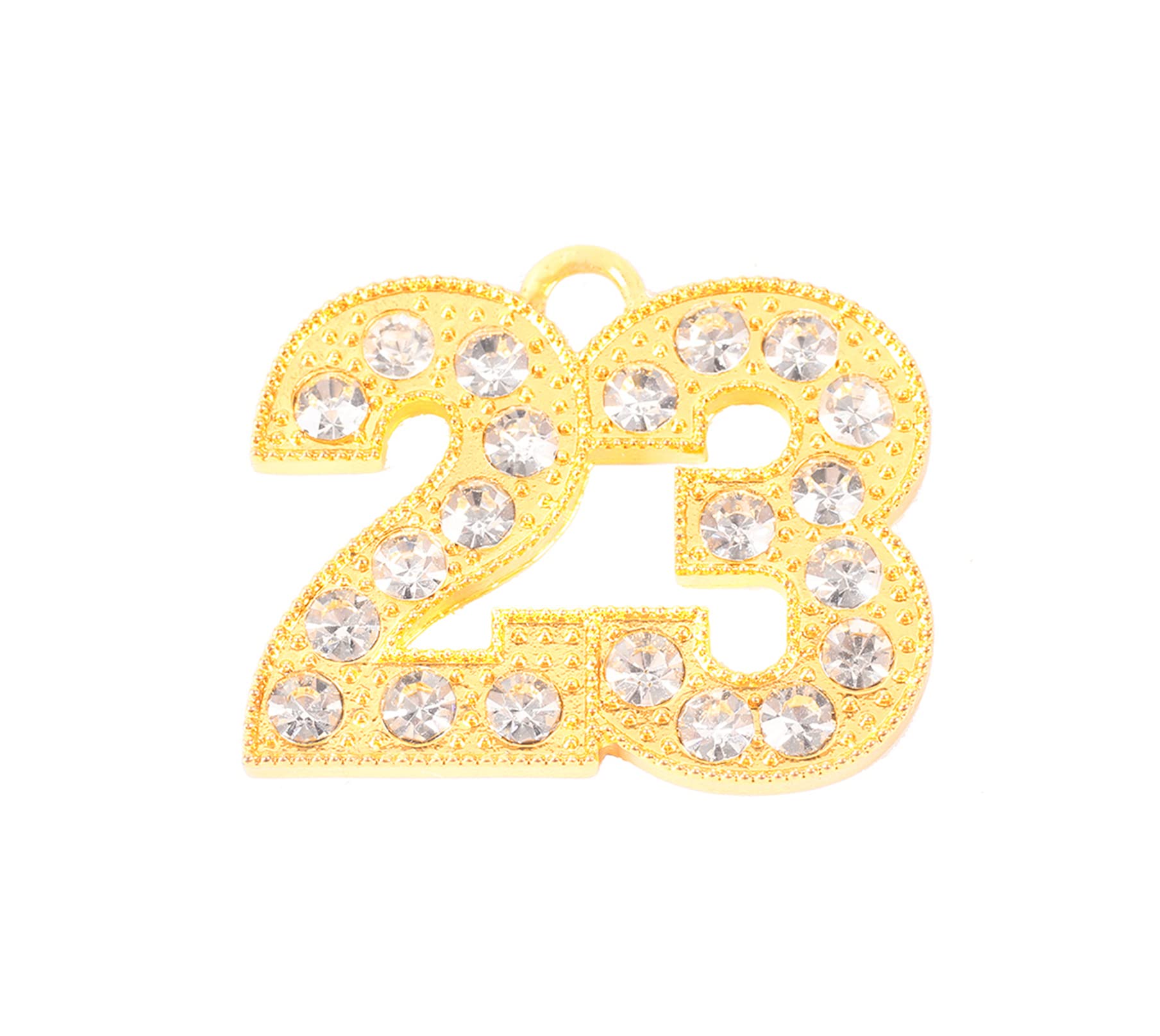GRADFTY 23 Charm for Graduation Tassel,Gold Rhinestone 23 Year Charm for New Year Christmas Gift Congratulation Decoration