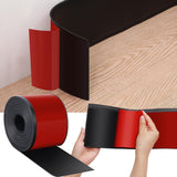 Frienda Flexible Baseboard Molding Trim Peel and Stick Vinyl Wall Base Cove Base Self Adhesive Rubber Vinyl Wall Base (Black,6 I