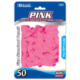 BAZIC Pink Eraser Top, Latex Free Pencil Tops Erasers, Arrowhead Caps Erasers for Student Art Drawing School Supplies (50/Pack),