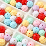 ANCADN 16mm Acrylic Beads 100pcs Multicolor Bubblegum Bead Focal Beadable Beads DIY Beading Hairband Bracelets Necklace Craft fo