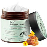 ZTSGU Beef Tallow Honey Balm, 100% Organic Grass-Fed Beef Tallow for Skin Moisturizer Cream for Dry or Sensitive Skin. (1Pcs 4.2