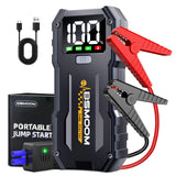 BSMOOM Car Jump Starter,5000A Portable Car Jump Starter Battery Pack (10.0L Gas/8L Diesel) 12V Car Battery Charger Jumper Starte
