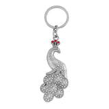 Caristo Peacock Bird (Kc170) Silver Metal Keychain For Car Bike Girls Men Women Kids Keyring