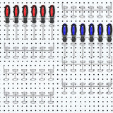 Ripeng Pegboard Screwdriver Holders Peg Board Organizer Accessories Multi Ring Tool Holders Six Tool Organizer Racks for Pegboar