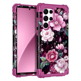 Rancase for Galaxy S22 Ultra Case,Three Layer Heavy Duty Shockproof Protection Hard Plastic Bumper +Soft Silicone Rubber Protect