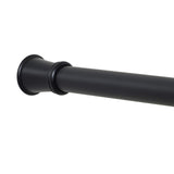 Zenna Home Tension Shower Curtain Rod, Matte Black, 26 to 76 Inches Premium Adjustable Shower Curtain Rod for Bathroom, Easy