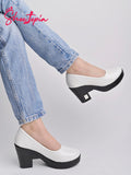 Shoetopia Solid White Pumps For Girls-Eu37,Bronze,4,B0D5HGGB6H