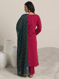 Libas Women'S Silk Blend Kurta Set (Gs1025_Red_Xl)
