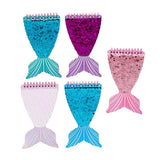 Atsabdas Mermaid Tail Sequin Notebooks, 5Pcs Kids Birthday Party Favors, Classroom Reward,Pocket Size Glitter Spiral Notepads