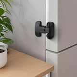 2PCS Heavy Duty Protection Fridge Lock for Refrigerator Cabinets,Drawers,Child Safety Cabinet Locks,Easy Install Without Keys,Bl