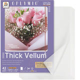 Thick Translucent Vellum Paper Oplymio 42 Sheets 167GSM Printable Tracing Vellum Paper for Invitations Envelopes Heat Embossing Belly Bands(8.5 x 11 Inches)-New