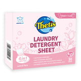 Thetis Laundry Detergent Sheets, 50 Sheets, UltraConcentrated, Fast Dissolving, EcoFriendly & Biodegradable, PlasticFree, Tra