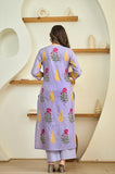 Gosriki Women'S Rayon Viscose Printed Straight Kurta With Pant & Dupatta (Dhariti Lavender-Gs_Xl_Lavender_X-Large),LAVENDER,,B0FCC87SSB